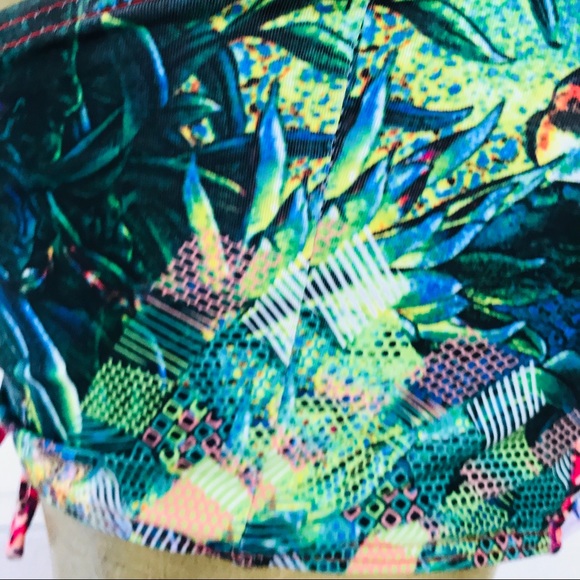 NWT 80s Inspired TROPICAL Status Print BIKINI L - Picture 5 of 16